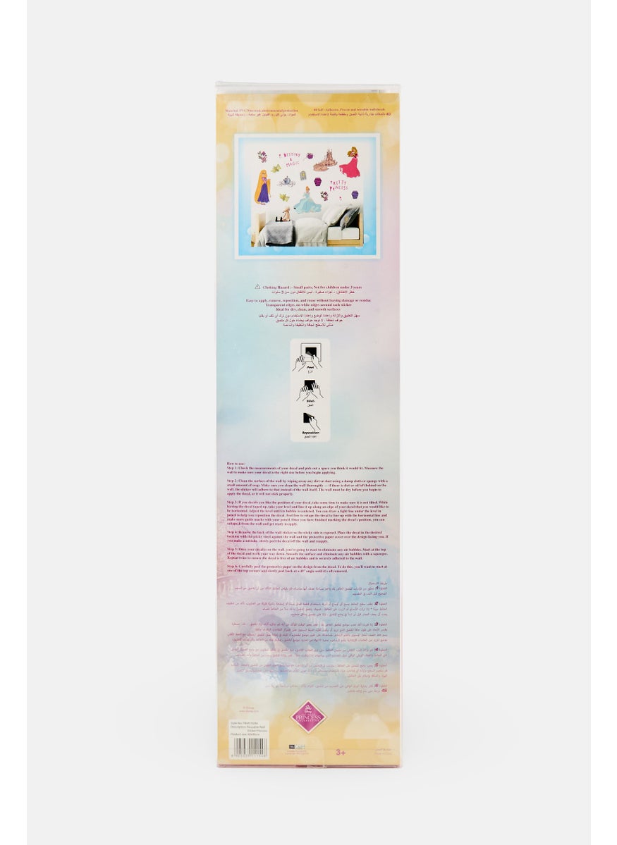 Disney 1 Piece Princess Print Removable And Repositionable Wall Sticker 60 X 90 cm  - Image 1