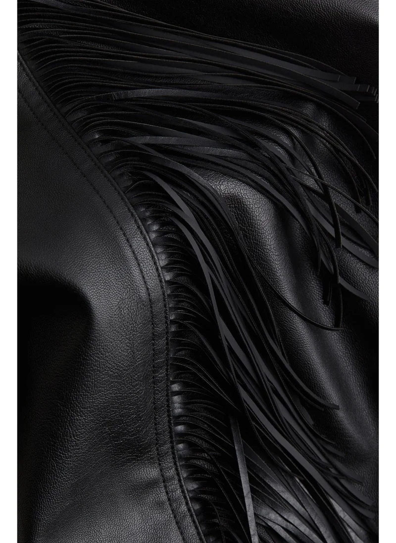 H&M Fringed coated skirt