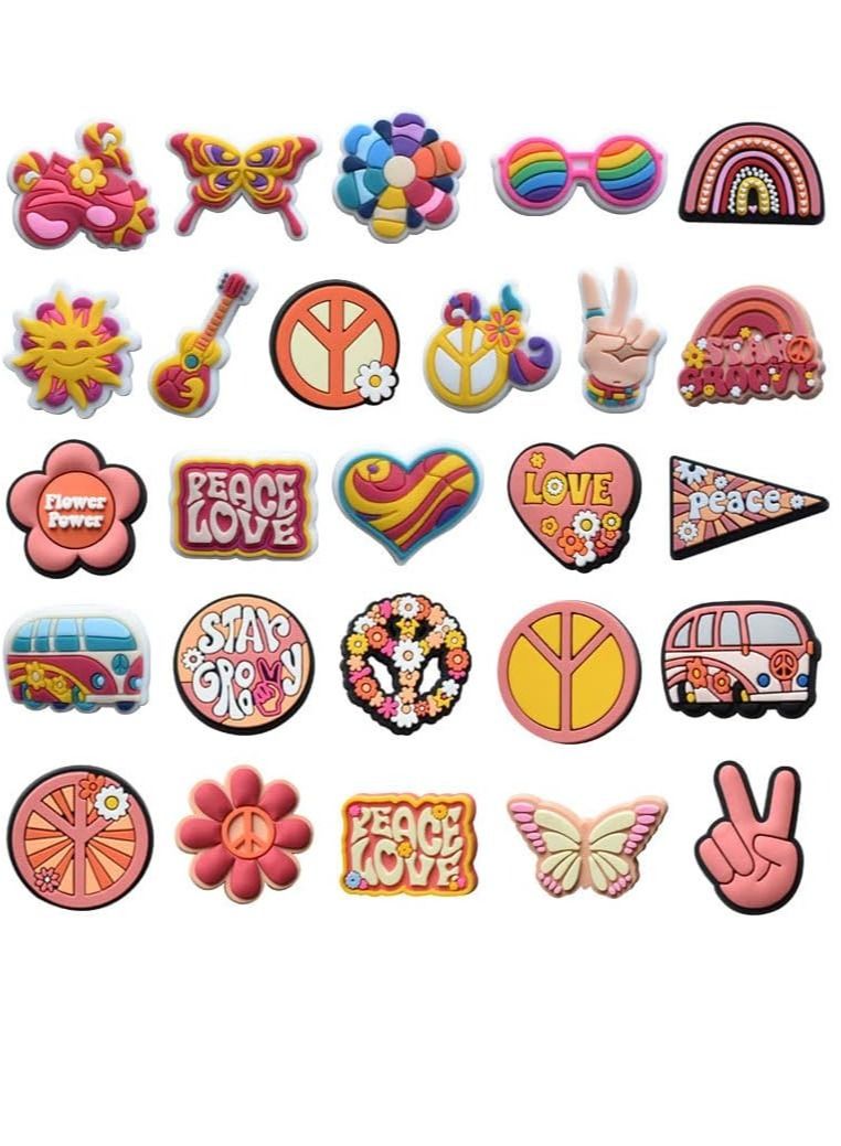 SYOSI Shoe Decoration Charms, KASTWAVE 26 PCS PVC Shoe Charms for Shoes Silicone Wristbands, PVC Shoe Charms for Croc, Different Shapes, Hole Hole Shoes Buckle, Party Gift for Kids and Teens Girls - Image 2