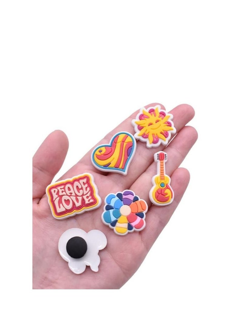 SYOSI Shoe Decoration Charms, KASTWAVE 26 PCS PVC Shoe Charms for Shoes Silicone Wristbands, PVC Shoe Charms for Croc, Different Shapes, Hole Hole Shoes Buckle, Party Gift for Kids and Teens Girls - Image 3