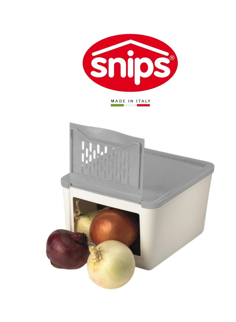 Snips Onion & Vegetable Keeper 2KG with Ventilated Lid – Made in Italy - Image 1