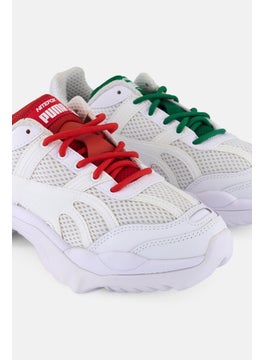 PUMA Kids Boy Nitefox Lace Up Running Shoes, White  - Image 3
