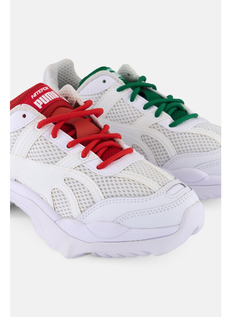 PUMA Kids Boy Nitefox Lace Up Running Shoes, White  - Image 3