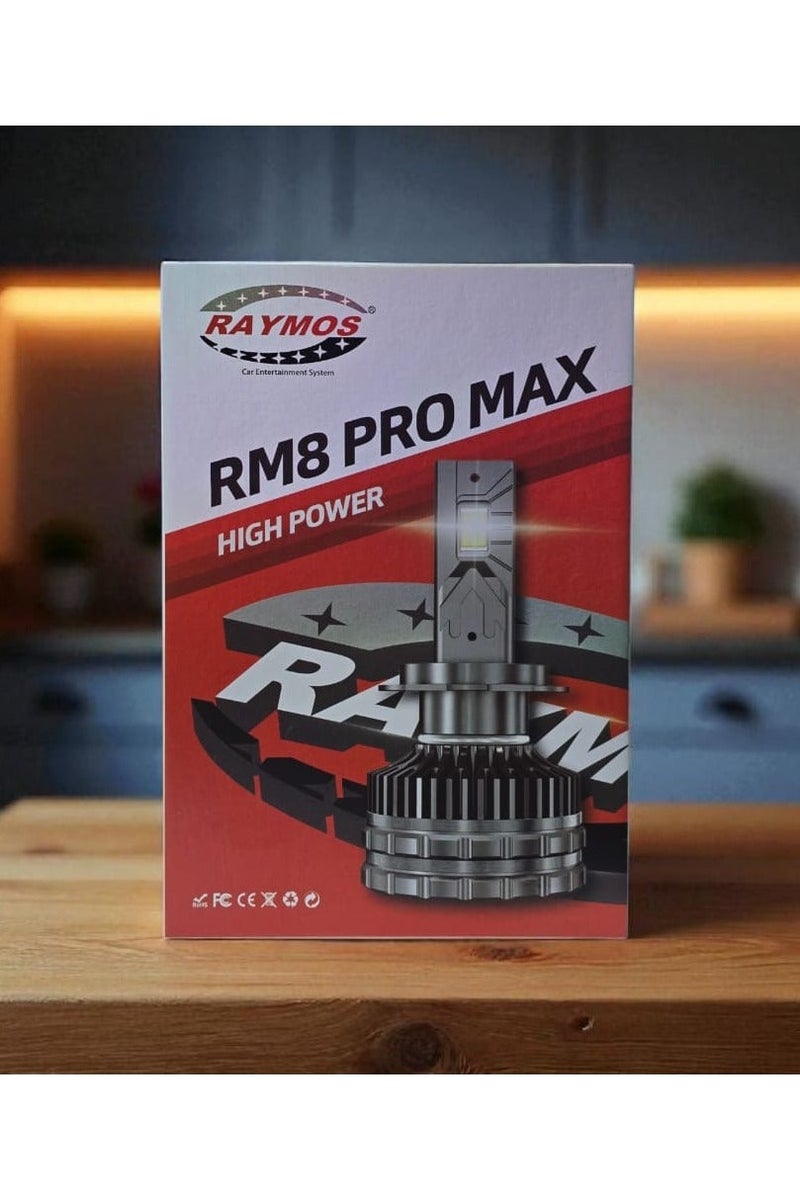 Raymos H1 RM8 Pro Max  LED Bulb Headlight – 75W, 15000LM, 6000K Color Temparature - Image 3