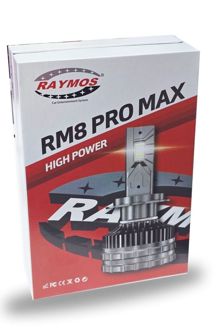 Raymos H1 RM8 Pro Max  LED Bulb Headlight – 75W, 15000LM, 6000K Color Temparature - Image 2