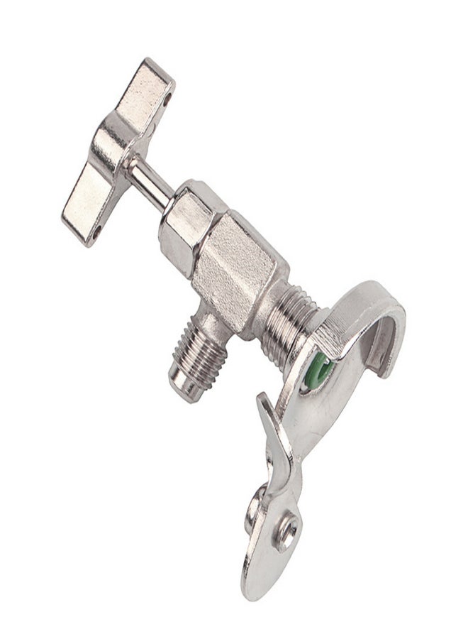 صمام ثقب لعلبة غاز التبريد، صمام شحن مكيف هواء السيارة، صمام فتح مكيف هواء المنزل والثلاجة لمعظم علب غاز التبريد الصغيرة (واجهة مخرج هواء المملكة المتحدة 11 مم) - Image 1