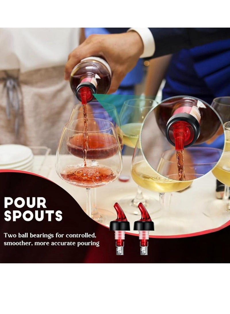 SYOSI 2 قطع موزع زجاجات قياس تلقائي - موزع قياس المشروبات الكحولية السريع لشراب النبيذ والكوكتيل أدوات بار منزلية (1 أونصة/30 مل) - Image 5
