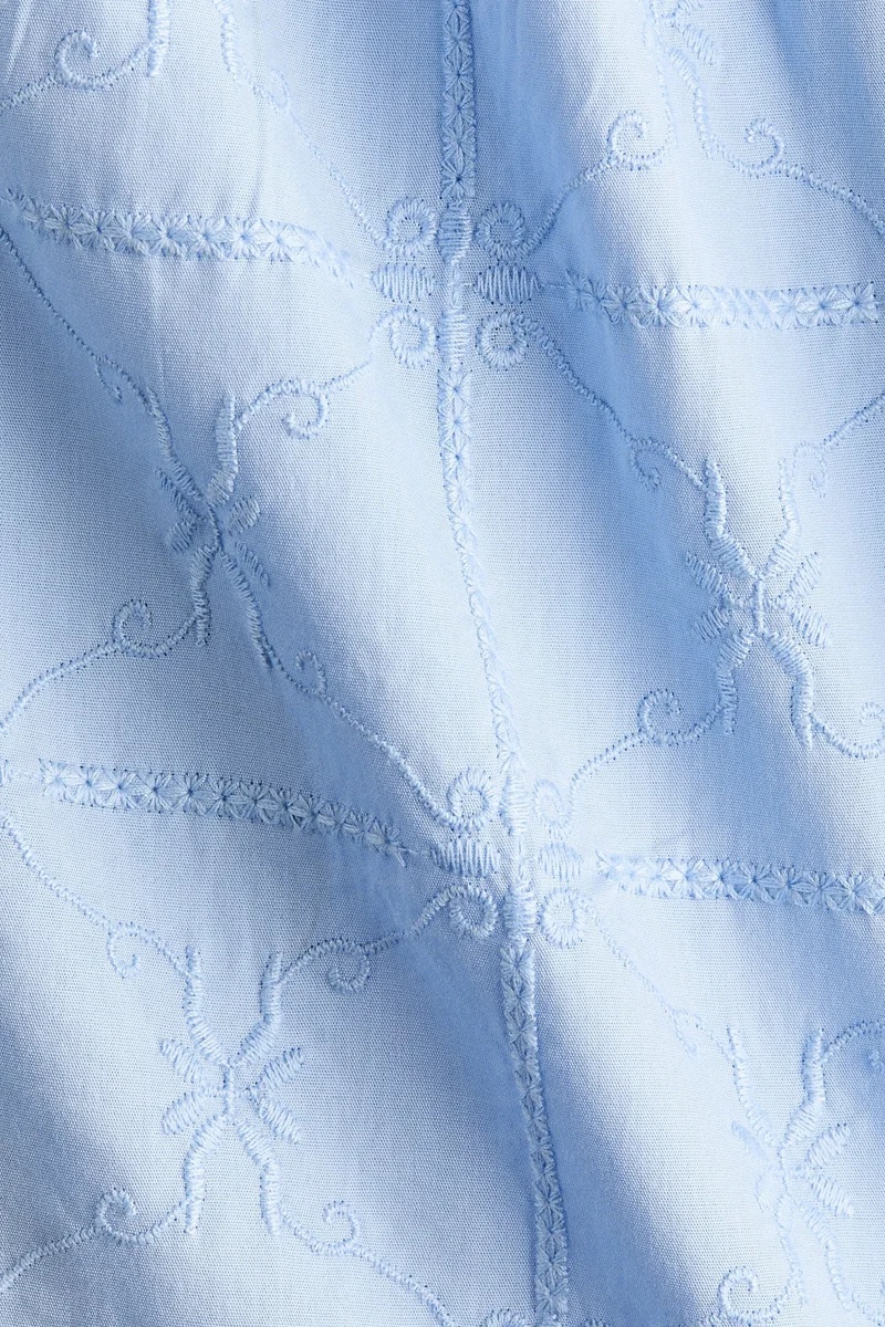 H&M Embroidered flared-skirt dress