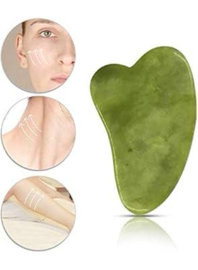 حجر غوا شا، حجر غوا شا الأخضر الطبيعي - سر الجمال الطبيعي والعناية العميقة بالبشرة ومقاومة التجاعيد والشيخوخة WRGS6 - Image 2