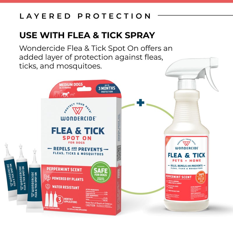 Wondercide - Flea & Tick Dog Spot On - Flea, Tick, and Mosquito Repellent, Prevention for Dogs with Natural Essential Oils - Up to 3 Months Protection - Medium 3 Tubes of 0.10 oz - Image 5