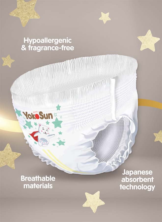 YokoSun Premium Baby Diaper Pants, Size 6 / XXL (15-23 kg), 28 pcs â€“ Ultra-Soft, Hypoallergenic Nappies, Japanese Quality for Baby Skin Care, Leakproof with 12-Hour Dryness Protection - Image 3