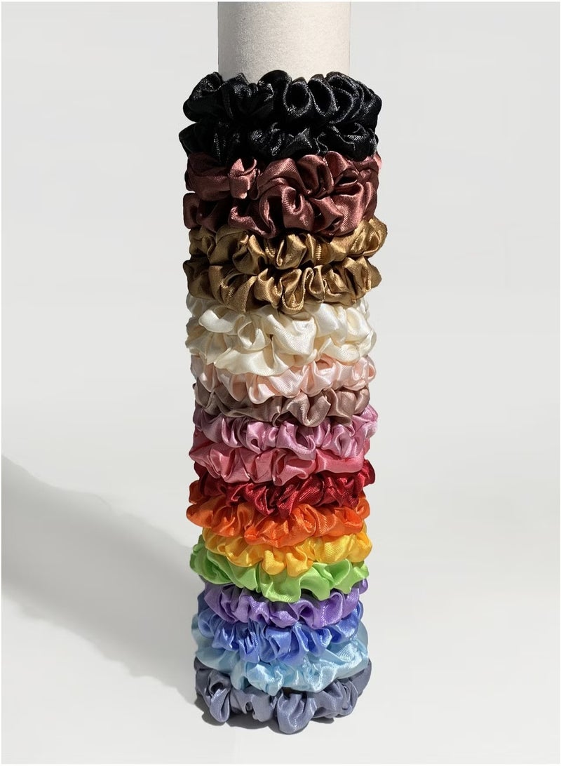 يا إلهي طقم رباط شعر حريري 20 قطعة ربطات شعر ساتان متعدد الألوان للفتيات والنساء - Image 4