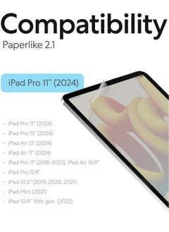 Paperlike 2.1 [2 Pack] for iPad Pro 11 inch (2024) M4 Screen Protector Film Transparent with Paper Texture for Notetaking Sketching Writing Drawing Like on Paper  - Image 2