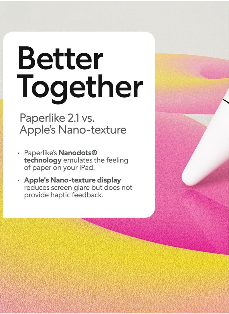 Paperlike - 2.1 [2 Pack] for iPad Pro 11 inch (2024) M4 Screen Protector Film Transparent with Paper Texture for Notetaking Sketching Writing Drawing Like on Paper - Image 1