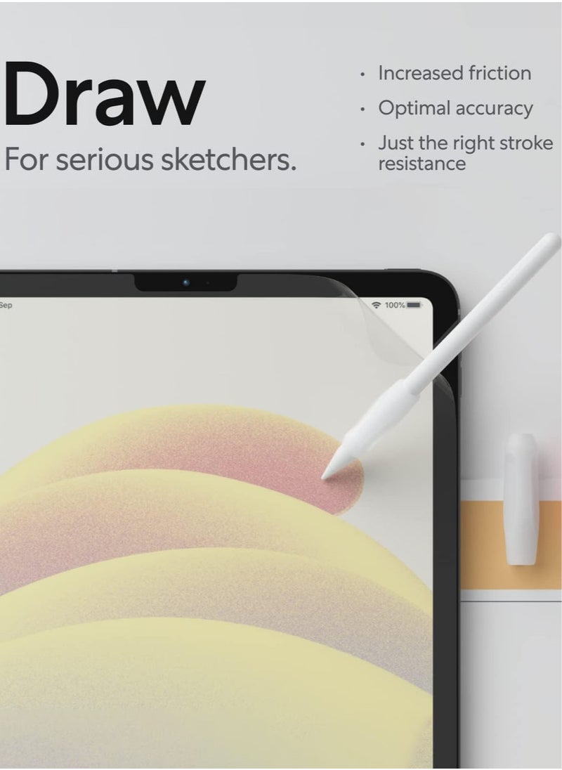Paperlike - 2.1 [2 Pack] for iPad Pro 11 inch (2024) M4 Screen Protector Film Transparent with Paper Texture for Notetaking Sketching Writing Drawing Like on Paper - Image 1