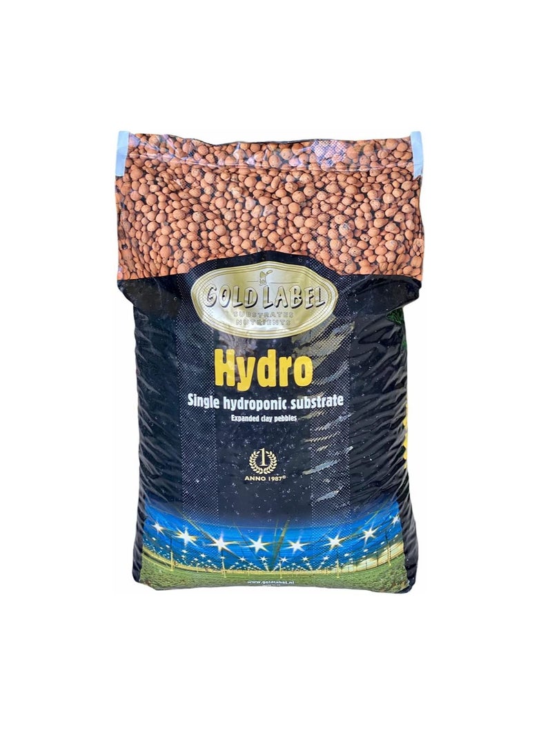 Hydro GOLDLABEL® Leca 4mm-16mm Clay Pebbles, Brown, (45 Liter Bag) - Made from 100% Natural Clay, Can be used for Drainage, Decoration, Aquaponics, Hydroponics and Other Gardening Essentials  - Image 1