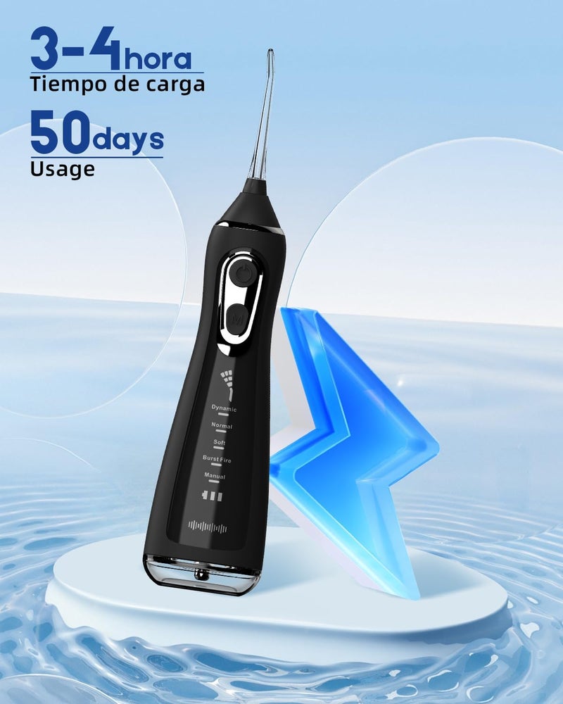 Rechargeable Oral Washer 300ML 5 Mode 4 Nozzle, Portable Removable Tooth and Gum Cleaner for Home Travel - Image 5