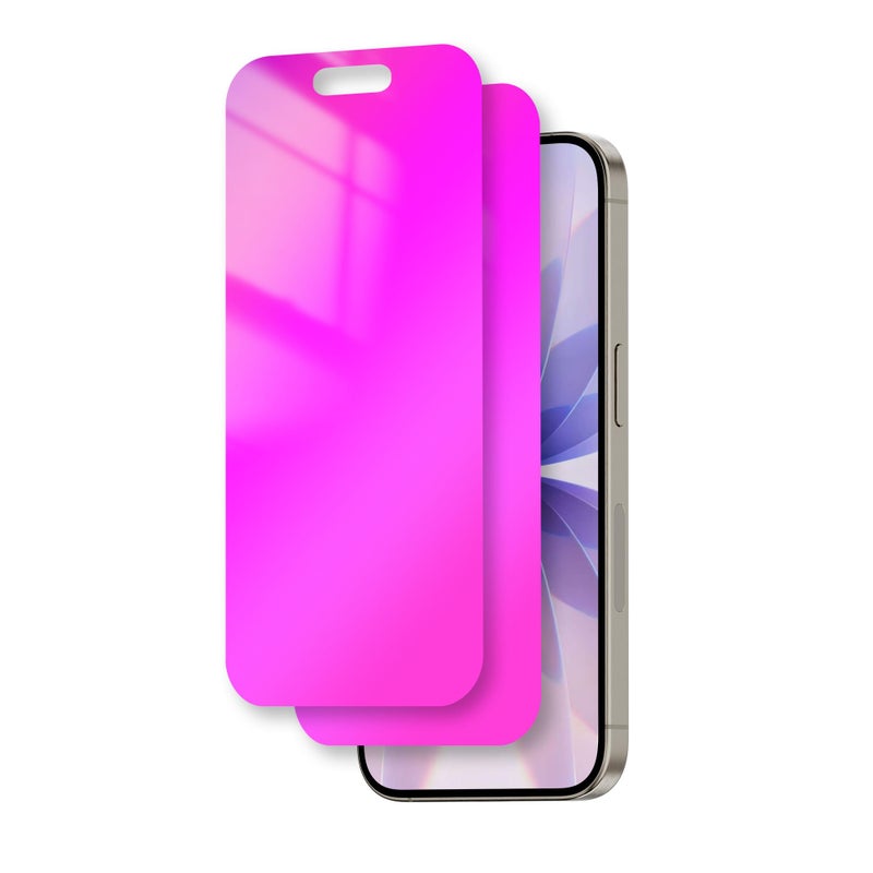 Juvraixo for iPhone 17 Privacy Screen Protector 6.3 Inch Anti Blue Light Tempered Glass 28Â° Rose red Gradient Anti-Spy Easy Installation Full Coverage Anti-Scratch - Image 1