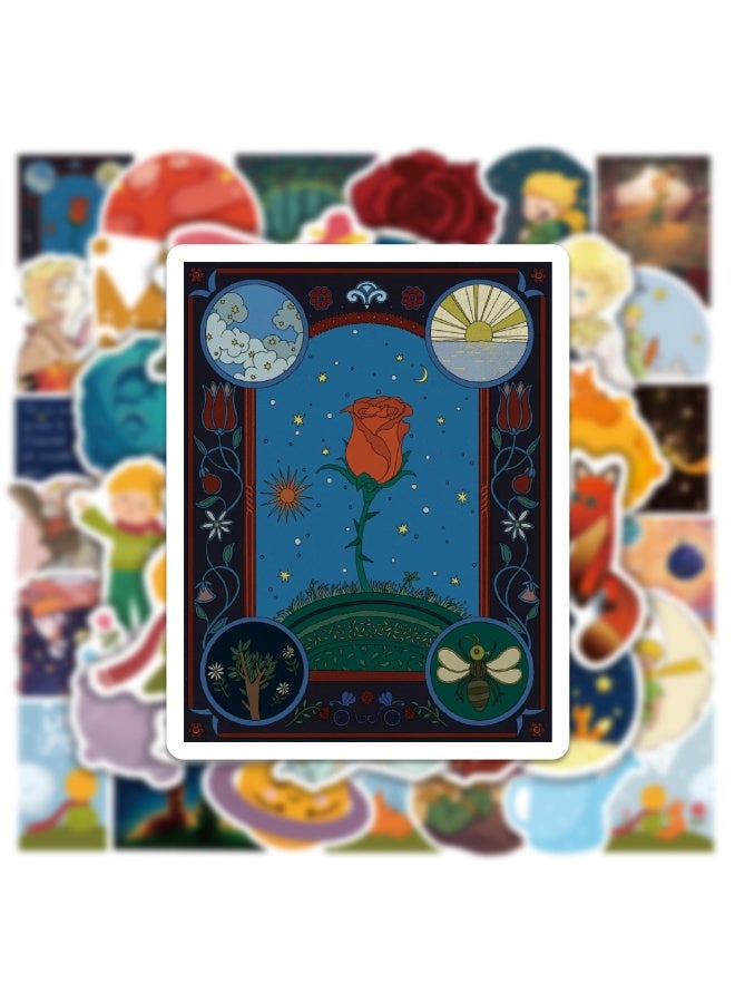 NIBEMINENT 50 Pcs The New Little Prince Deco Kit Waterproof Stickers, High Definition Printing Bright Colors, Suitable for Laptop Skateboard Luggage Water Bottle Guitar DIY - Image 3