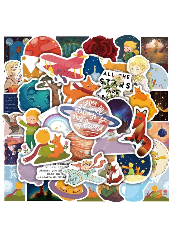 NIBEMINENT 50 Pcs The New Little Prince Deco Kit Waterproof Stickers, High Definition Printing Bright Colors, Suitable for Laptop Skateboard Luggage Water Bottle Guitar DIY - Image 1