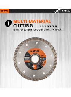 KSEIBI Sintered Diamond Discs/Wave Turbo, Diamond, Sharp, Durable, High-Performance Cutting, Stone and Tile Cutting Tool, used for Cutting Building Materials Marble, Porcelain, Ceramic, Wet Dry Cutting.  - Image 3
