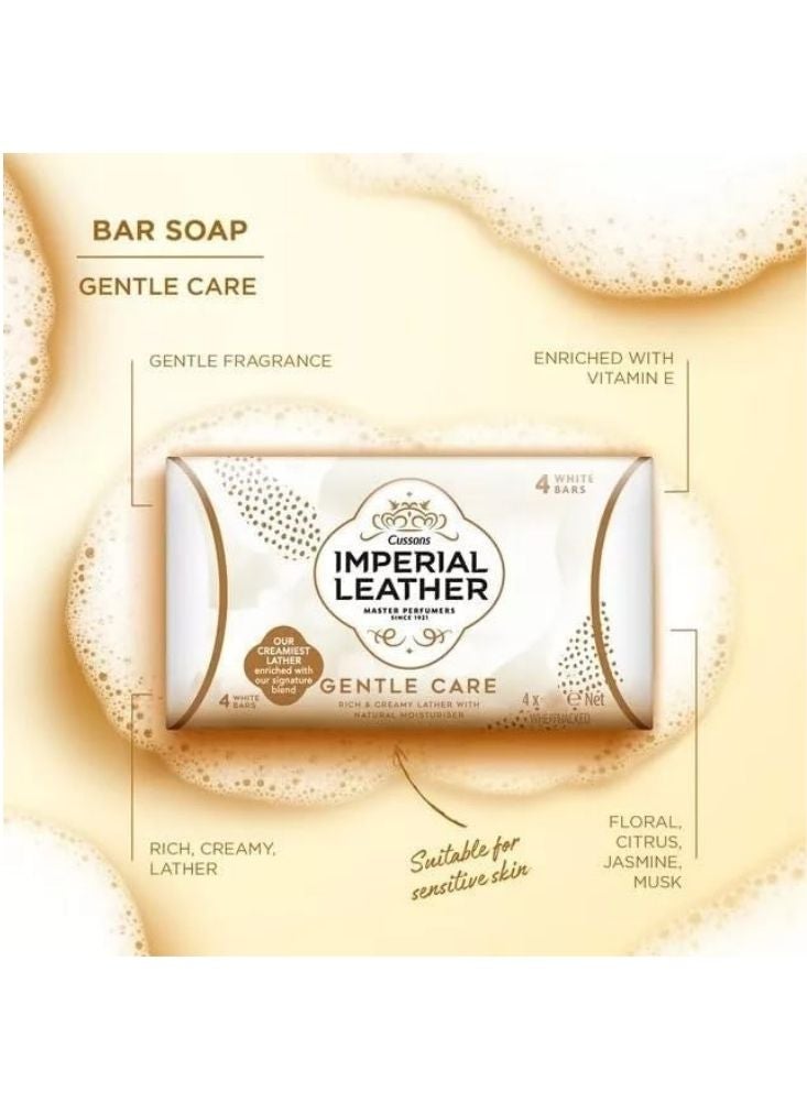 إمبيريال ليزر صابون العناية اللطيفة من "إمبريال ليذر" - قطعة بيضاء ناعمة ومرطبة للبشرة الحساسة (٤ × ١٠٠ جرام) - Image 2