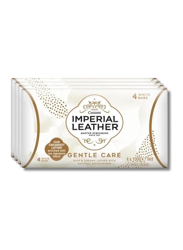 إمبيريال ليزر صابون العناية اللطيفة من "إمبريال ليذر" - قطعة بيضاء ناعمة ومرطبة للبشرة الحساسة (٤ × ١٠٠ جرام) - Image 1