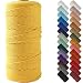 NOANTA Yellowish Brown Macrame Cord 2mm x 220yards Colored Macrame Rope Cotton Rope Macrame Yarn Colorful Cotton Craft Cord for Wall Hanging Plant Hangers Crafts Knitting - Image 2