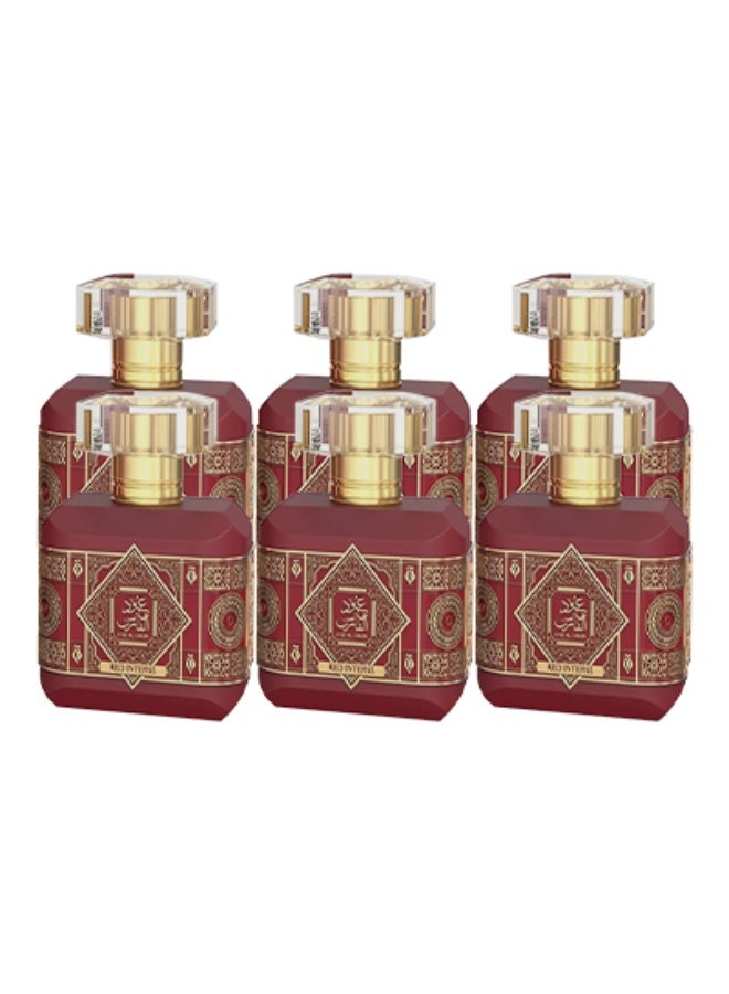 Al Fares 6 Pieces Oud Al Fares Red Intense Perfume For Women 100ml EDP - Image 1