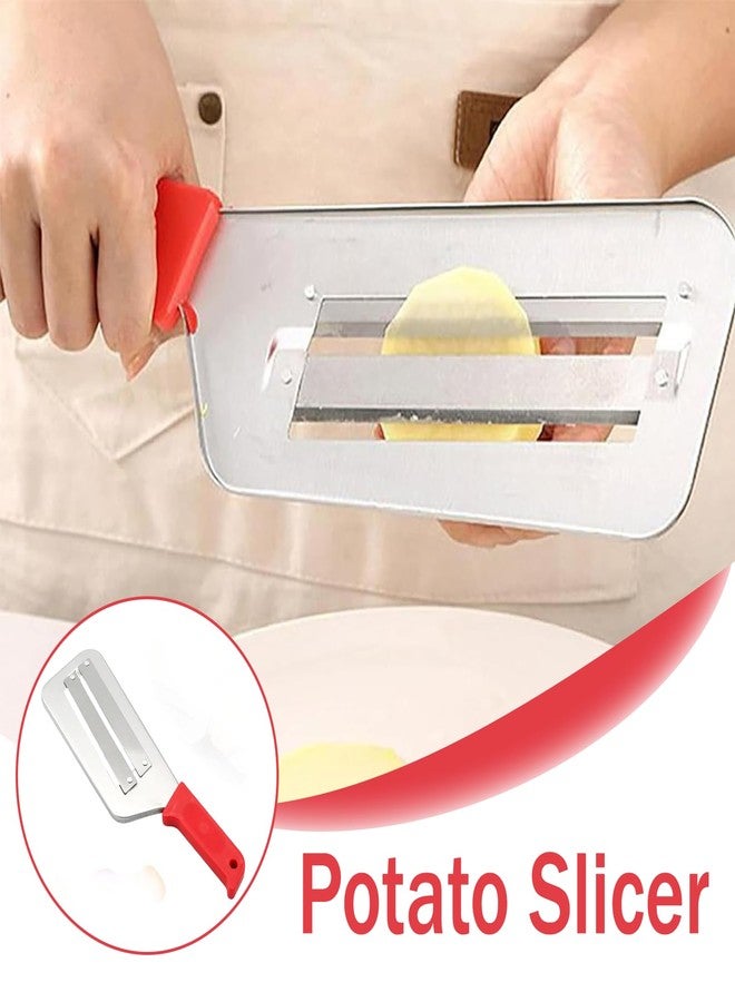 IVICOO Cabbage Shredder,Cabbage Potato Julienne Vegetable Veggie Peelers for Kitchen,1 Pcs Red Stainless Steel Fruit Vegetable Slicer Slicers - Image 3