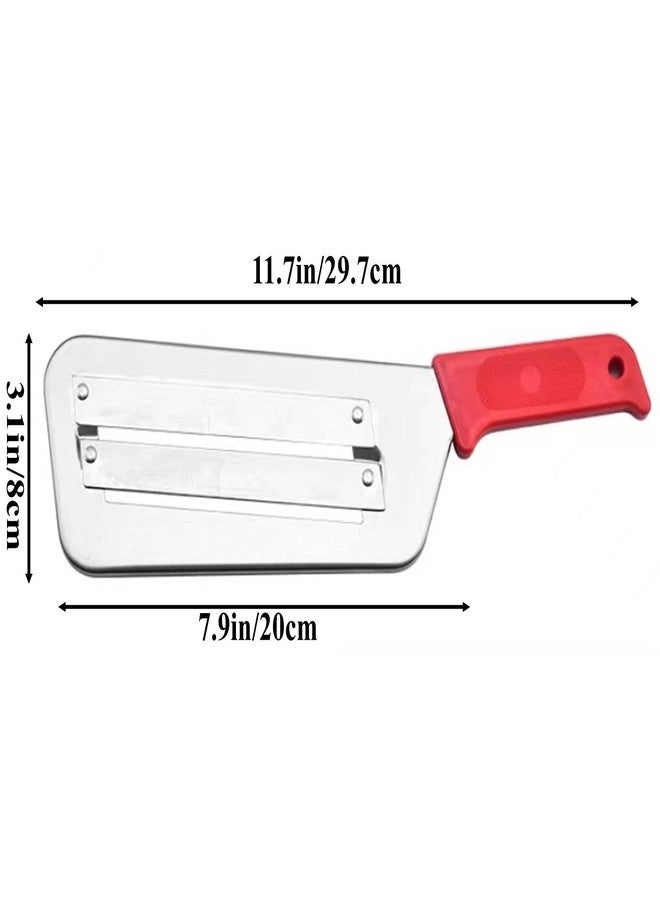 IVICOO Cabbage Shredder,Cabbage Potato Julienne Vegetable Veggie Peelers for Kitchen,1 Pcs Red Stainless Steel Fruit Vegetable Slicer Slicers - Image 2