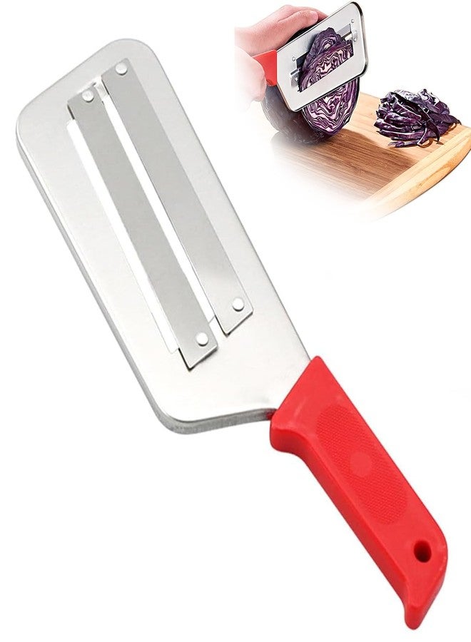 IVICOO Cabbage Shredder,Cabbage Potato Julienne Vegetable Veggie Peelers for Kitchen,1 Pcs Red Stainless Steel Fruit Vegetable Slicer Slicers - Image 1