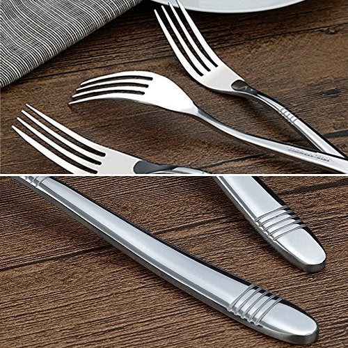 Begale Bagele 12 Pieces Stainless Steel Dinner Forks, Silverware Forks Set - Image 3