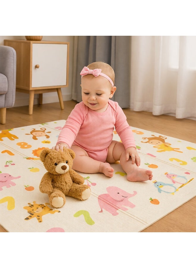 Panvil Baby Play Mat – BPA-Free Foldable Foam Crawling Mat for Kids (150 x 180 x 1 cm) – Portable, Safe, and Comfortable Floor Play Mat (Assorted Designs) - Image 5