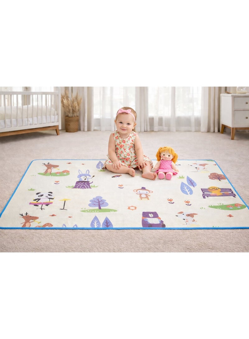 Panvil Double-Sided Baby Play Mat 180x120cm – Assorted Cartoon Designs Foldable Foam Crawling Mat with Waterproof Silver Insulated Back, BPA Free Non-Toxic Floor Mat for Babies & Toddlers - Image 4