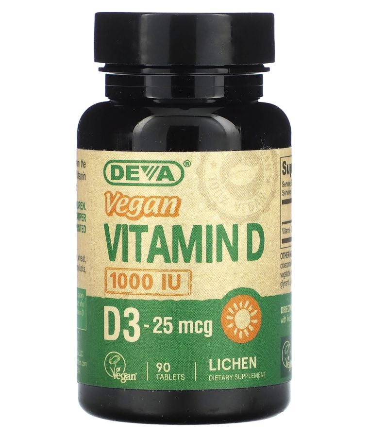 Deva Vegan Vitamin D3 25 mcg (1000 IU) 90 Tablets