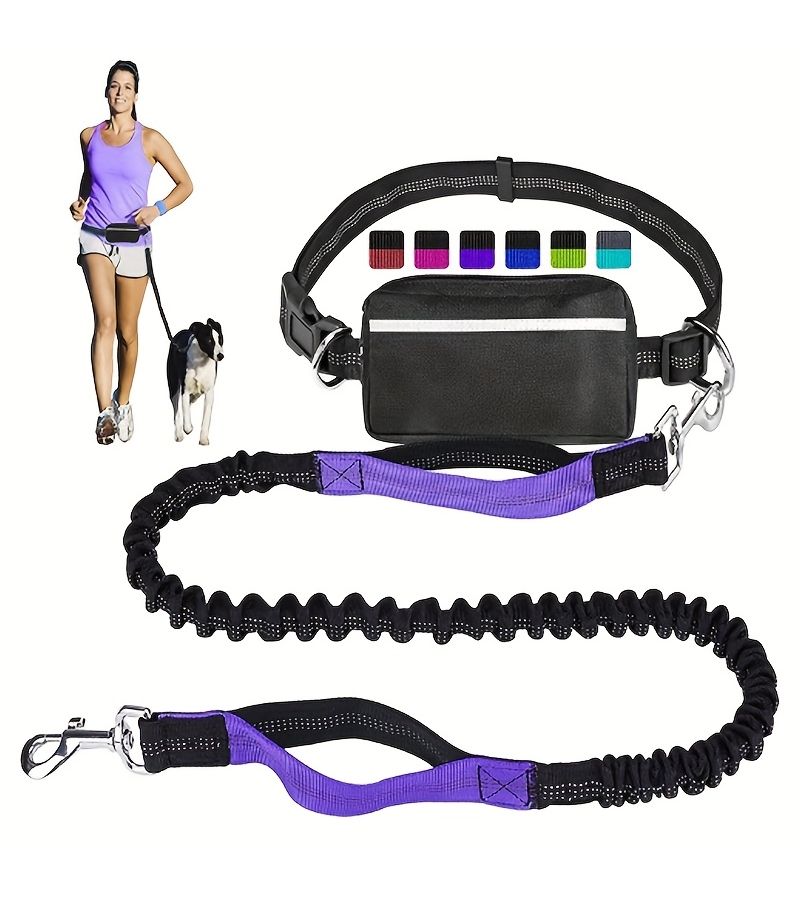 Grey Portable Multifunctional Dog Walking Waist Bag With Leash - Image 1