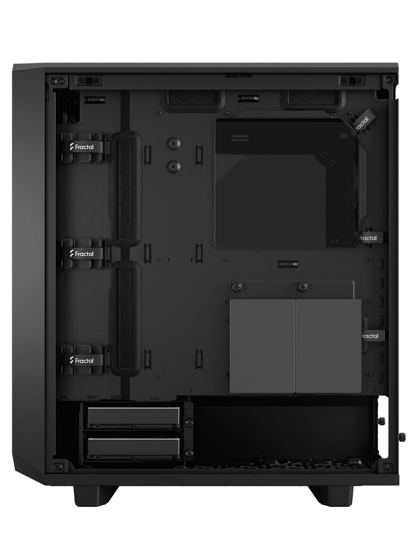 Fractal Design Meshify 2 Compact Mid-Tower ATX Case, Tempered Glass Side Panel, High-Airflow Mesh Front, 7x Fan Mounts, 2x 3.5" + 4x 2.5" Drive Bays, USB 3.1 Gen2 Type-C Front I/O, Black TG Dark Tint | FD-C-MES2C-02 - Image 4