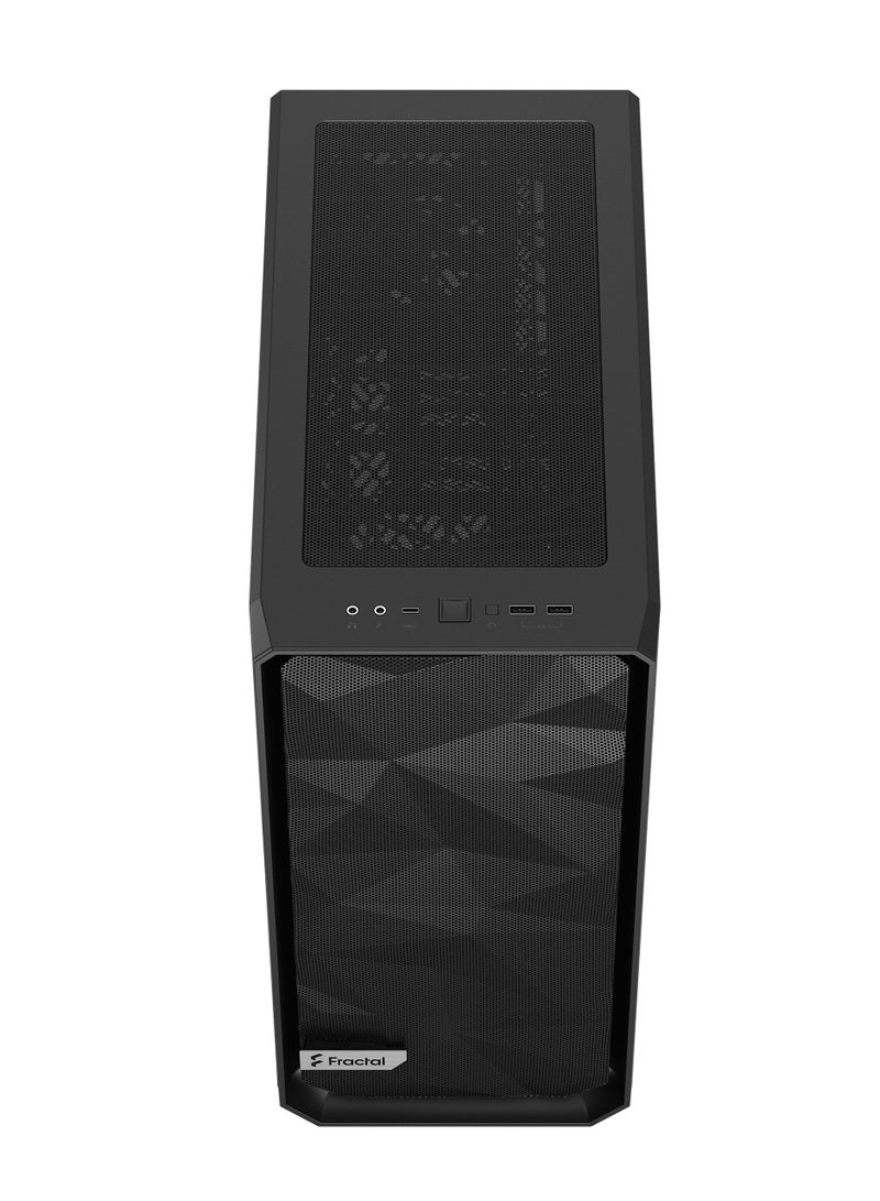 Fractal Design Meshify 2 Compact Mid-Tower ATX Case, Tempered Glass Side Panel, High-Airflow Mesh Front, 7x Fan Mounts, 2x 3.5" + 4x 2.5" Drive Bays, USB 3.1 Gen2 Type-C Front I/O, Black TG Dark Tint | FD-C-MES2C-02 - Image 5