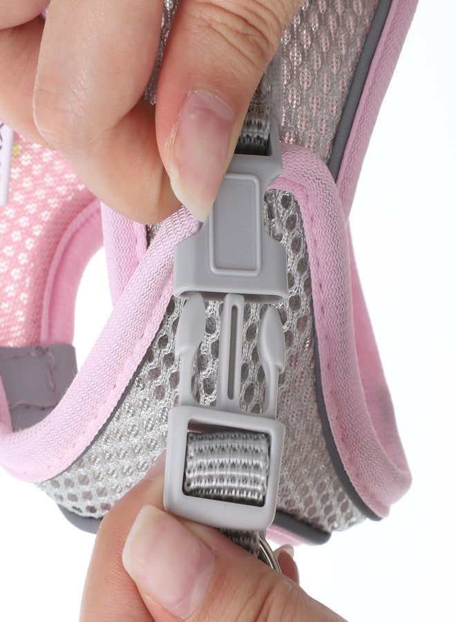 Gtziqa Bunny Harness and Leash Set Breathable Pet Rabbit Harness and Leash Set Soft Rabbit Leashes Reflective Strips Jacket Escape-Proof Walking Gear for Rabbits, Small Kitten, Puppy, Guinea Pigs (Pink,S) - Image 3