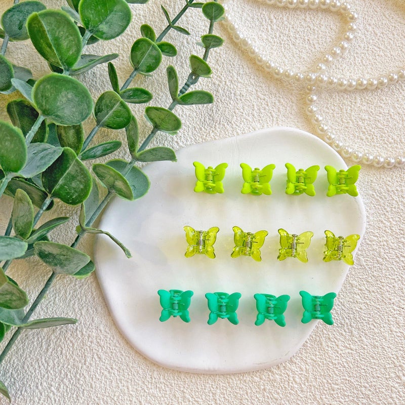 ELEMIRSA 96pcs Baby Girl Hair Clips 24 Multicolors Colors Mini Hair Claw Clips Small Tiny Butterfly Claw Clips Baby Hair Accessories for Toddler - Image 5