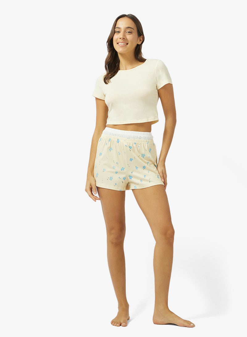 جينجر طقم بيجامة قصير مطبوع وقميص - Image 1