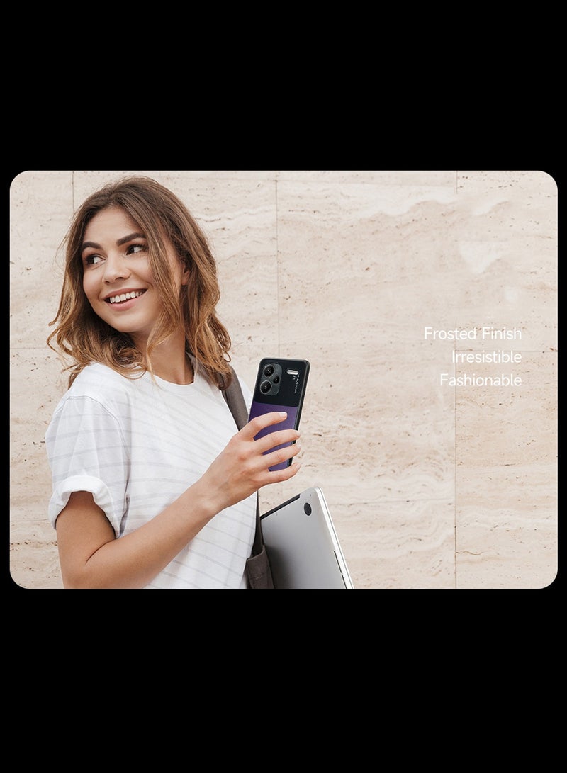 Wtech Liquid Silicone with Raised Cemera Lips Case Cover For Xiaomi Redmi Note 13 Pro+ / Redmi Note 13 Pro Plus 5G 2023 Black/Eggplant Purple - Image 5