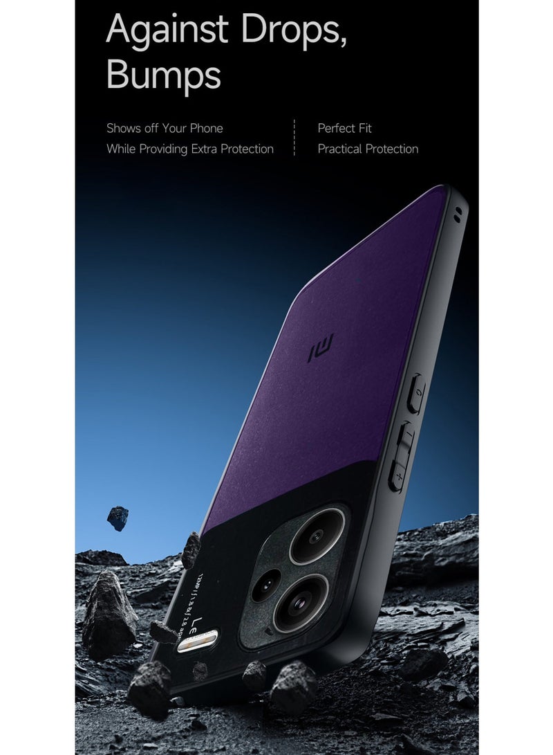 Wtech Liquid Silicone with Raised Cemera Lips Case Cover For Xiaomi Redmi Note 13 Pro+ / Redmi Note 13 Pro Plus 5G 2023 Black/Eggplant Purple - Image 4