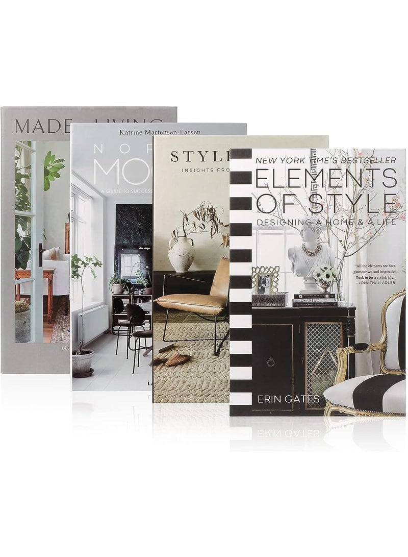 Decorative Books for Home Decor, 4 Pcs Faux Books for Decoration, Decor Books, Fashion Books Decor, Designer Books Decor Set for Living Room, Table,Shelf Decor - Image 5