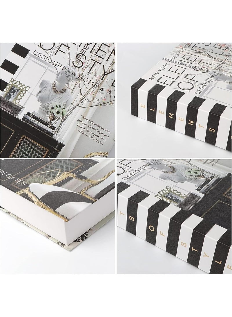 Decorative Books for Home Decor, 4 Pcs Faux Books for Decoration, Decor Books, Fashion Books Decor, Designer Books Decor Set for Living Room, Table,Shelf Decor - Image 3
