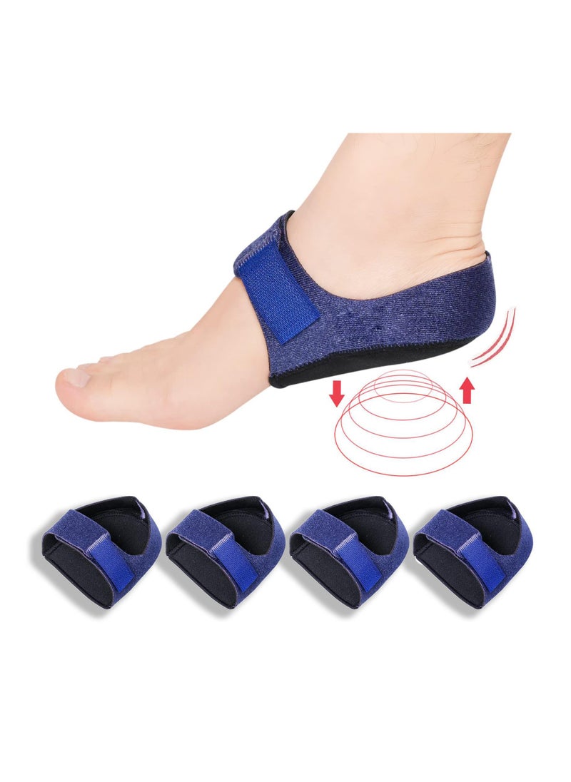 Sweet seven Premium Heel Protectors (2Pairs ) for Effective Heel Pain Relief and Plantar Fasciitis Support - Blue - Ideal Heel Cups for Men & Women with Achilles Tendinitis and Heel Spurs  - Image 1