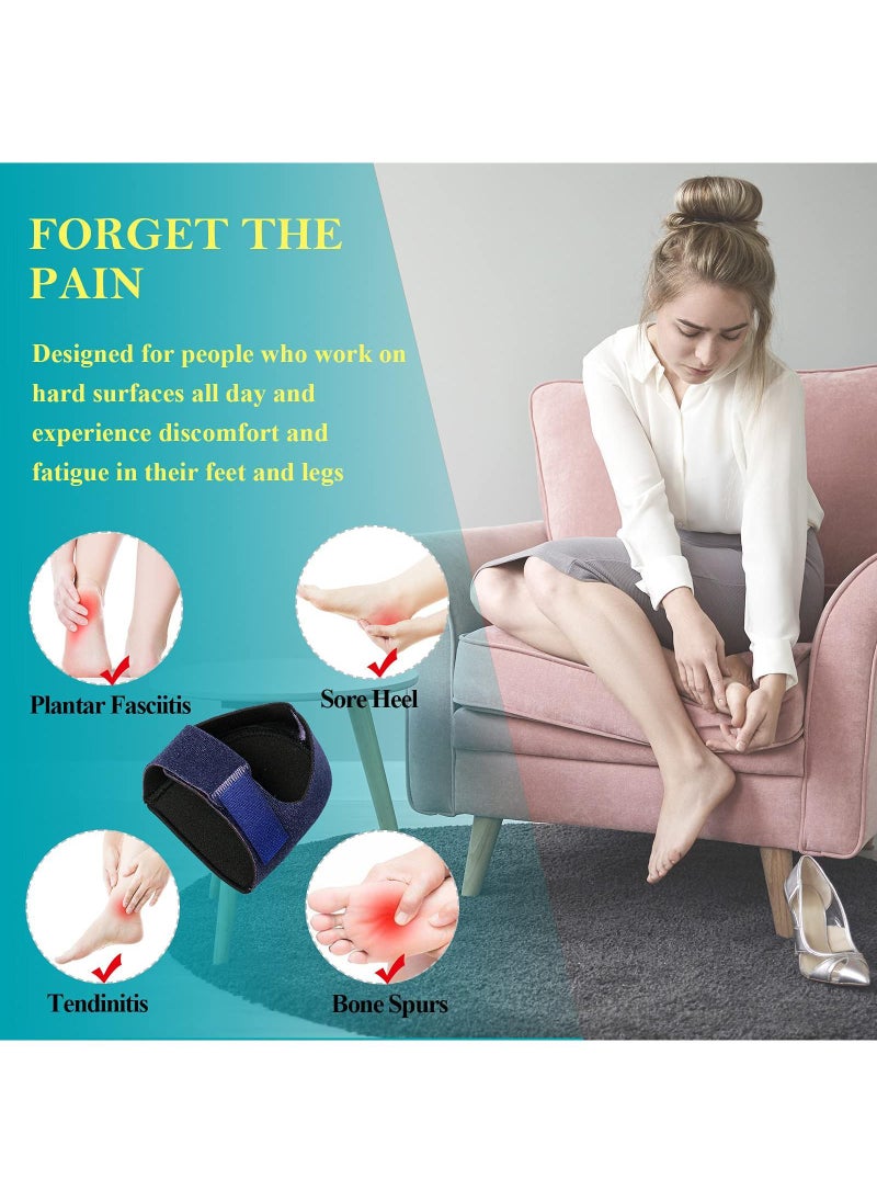 Sweet seven Premium Heel Protectors (2Pairs ) for Effective Heel Pain Relief and Plantar Fasciitis Support - Blue - Ideal Heel Cups for Men & Women with Achilles Tendinitis and Heel Spurs  - Image 5