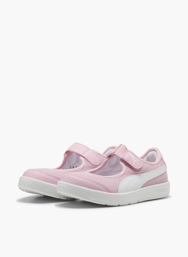 PUMA Girls Courtflex V3 Lina Ps Hook & Loop Ballerina Shoes - Image 1