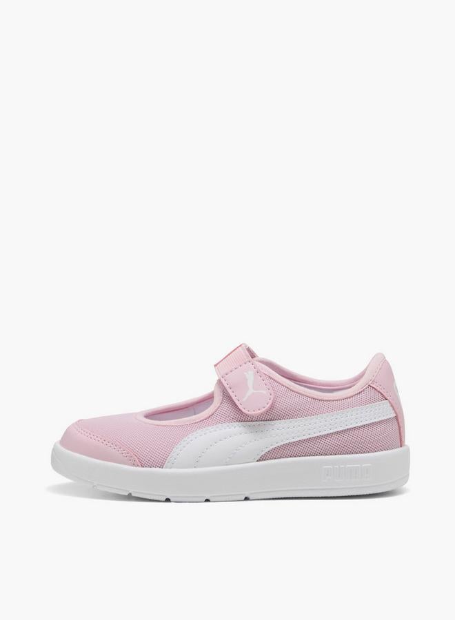 PUMA Girls Courtflex V3 Lina Ps Hook & Loop Ballerina Shoes - Image 2